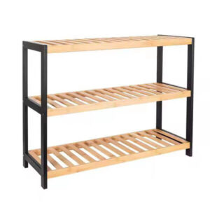 Factory Wholesale Price 3 Tier Household Bamboo Shoe Rack