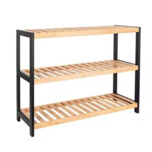 Factory Wholesale Price 3 Tier Household Bamboo Shoe Rack