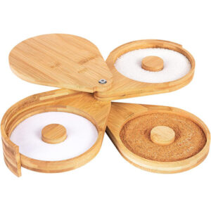 Margarita Salt Rimmer Set Bamboo 3-Ties Cocktail Glass Rimmer Party Bar Accessories