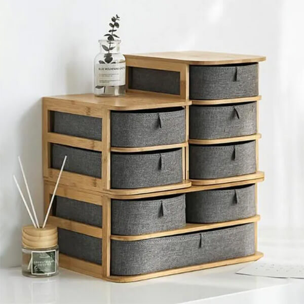 Bamboo Rack With Drawers Or Baskets