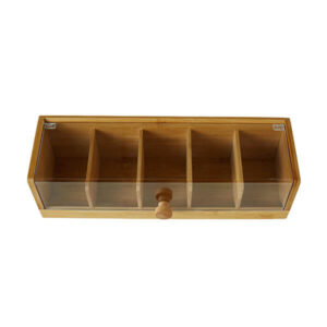 Bamboo tea box with lid