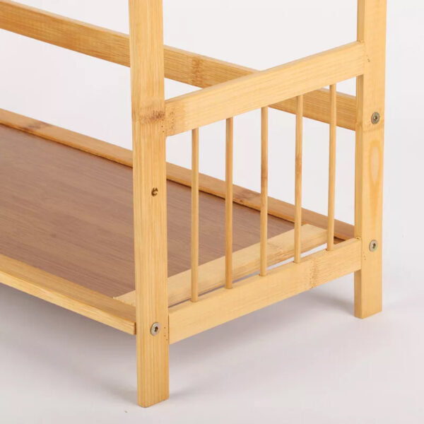 3-Tier Bamboo Countertop Organizer Shelf – Compact Desktop Rack for Kitchen Spices or Office Supplies - Image 3