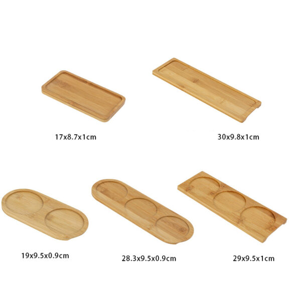 Bamboo Cup Tray with Bottom Support – Hotel Bathroom Toiletry Holder - Image 4