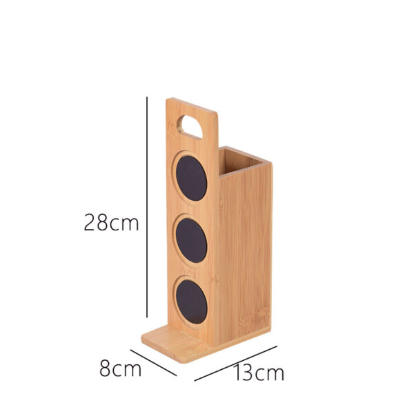 Eco-Friendly 3-Piece Bamboo Spice Rack and Utensil Holder Set Countertop Organizer for Kitchens - Image 5