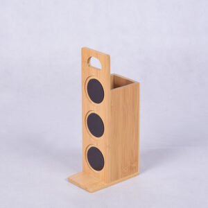 Eco-Friendly 3-Piece Bamboo Spice Rack and Utensil Holder Set Countertop Organizer for Kitchens