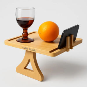 Eco-Friendly Bamboo Sofa Armrest Tray Table Bamboo Arm Rest Organizer for Couches and Sofas