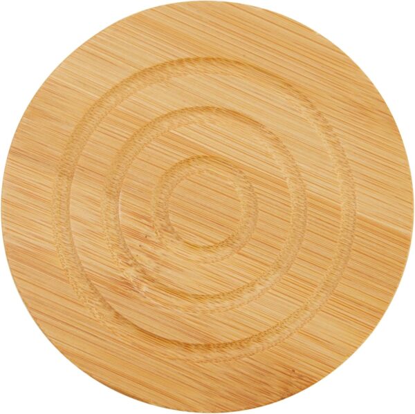 Custom Logo & Packaging Set of 6 Natural Eco Friendly Bamboo Drink Coasters with Holder Coaster Set - Image 4