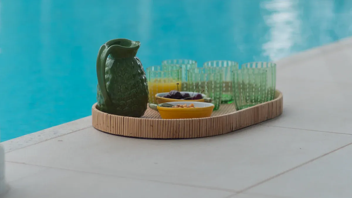 Are bamboo trays suitable for wet environments?