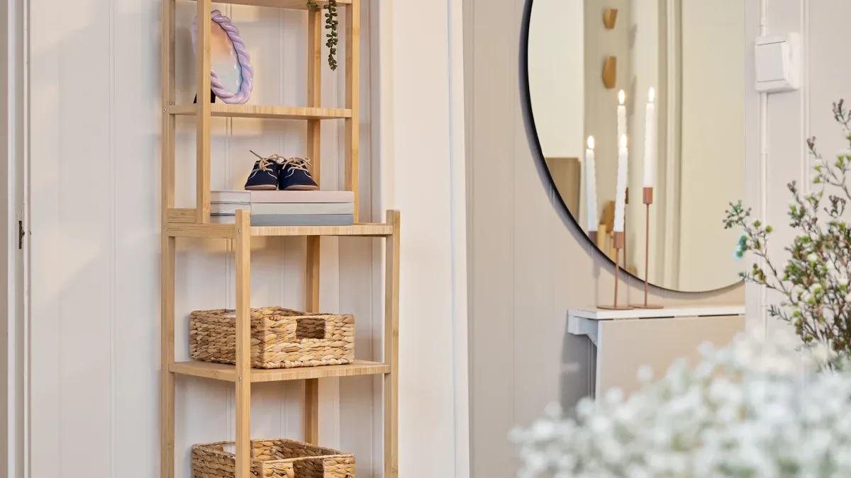 Bamboo Shelf Style Ideas for Bathrooms