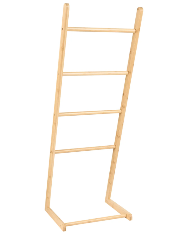 Eco-Friendly Freestanding Bamboo Towel Rack Wholesale 4 Tier Stable - Image 3