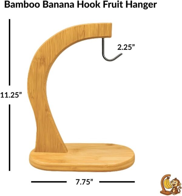 OEM Bamboo Banana Holder Stand - Stainless Steel Hook Bulk Supply - Image 3