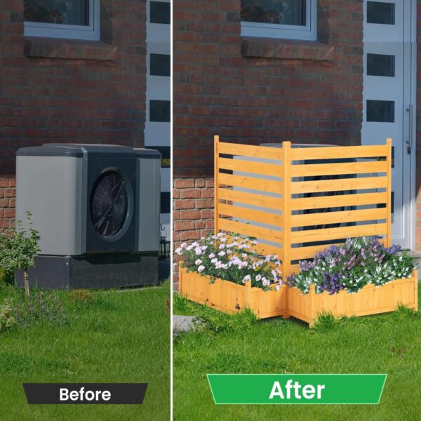 45" Bamboo Privacy Screen & Planter Box Enclosure - Image 2