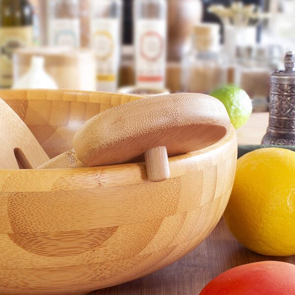 Totally Bamboo Salad Hands Serving Utensils for Serving Tossing 3